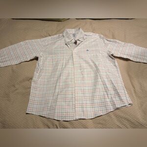 Brooks Brothers Regular Fit Stretch Tattersall Shirt - Red/Blue - L